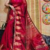 Maroon Silk saree