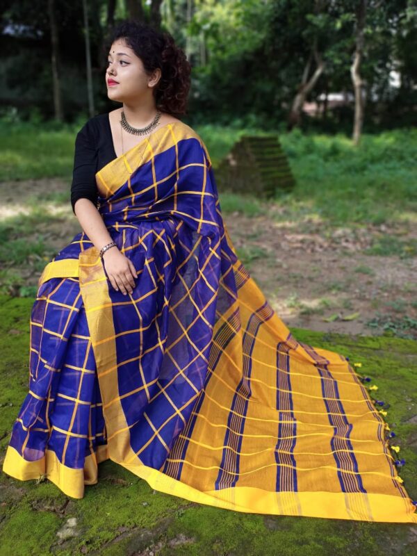 Handloom Checks on Pure Silk Saree