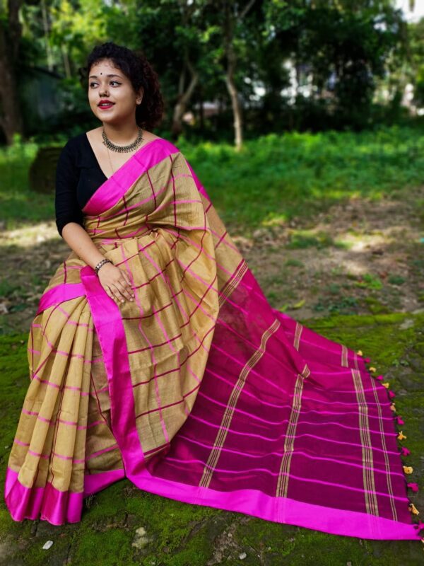 Handloom Checks on Pure Silk Saree