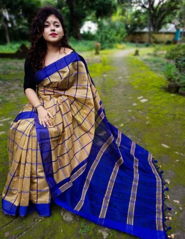 Handloom Checks on Pure Silk Saree