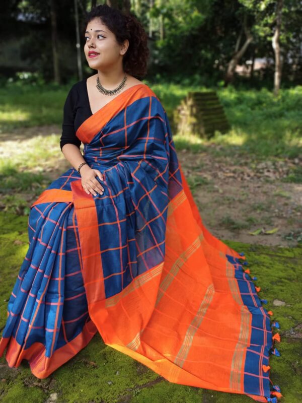 Handloom Checks on Pure Silk Saree