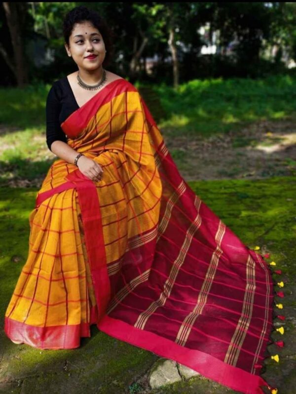 Handloom Checks on Pure Silk Saree