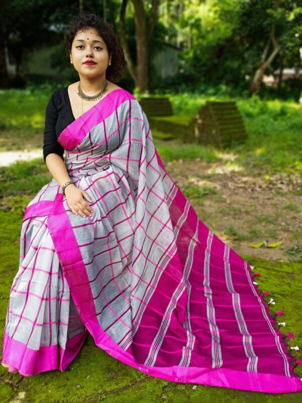 Handloom Checks on Pure Silk Saree