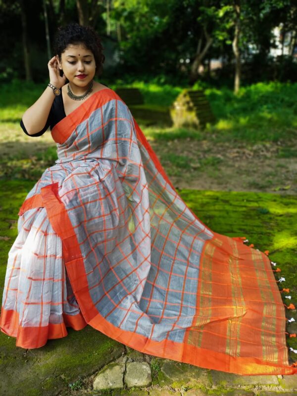 Handloom Checks on Pure Silk Saree