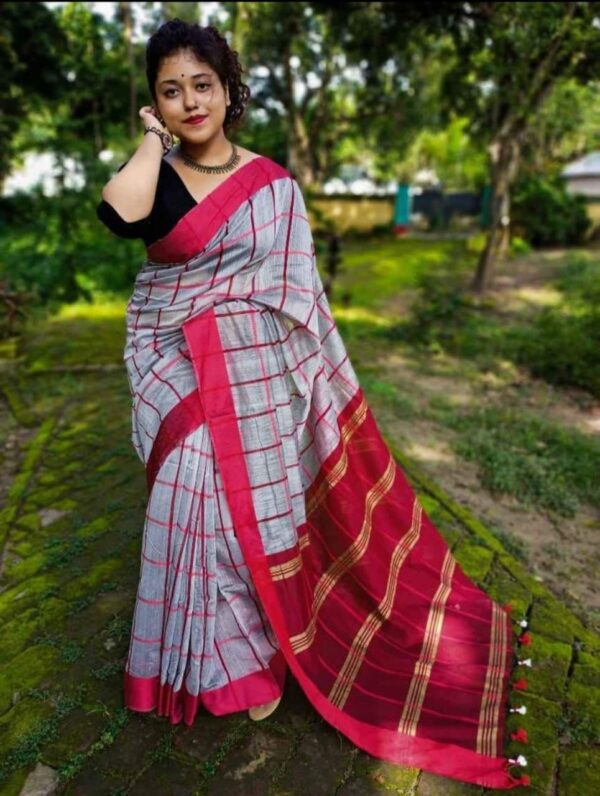 Handloom Checks on Pure Silk Saree