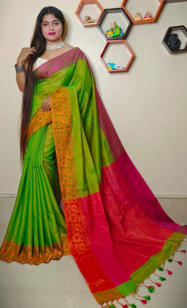 tissue khadi saree