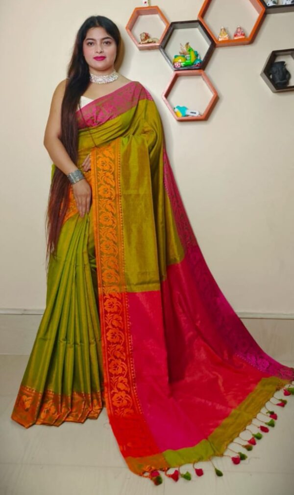 tissue khadi saree