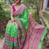 Green jamdani saree