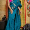 tourquish Silk saree