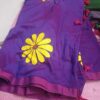 purple mulmul cotton saree