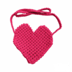 Heart shape Macrame Bag