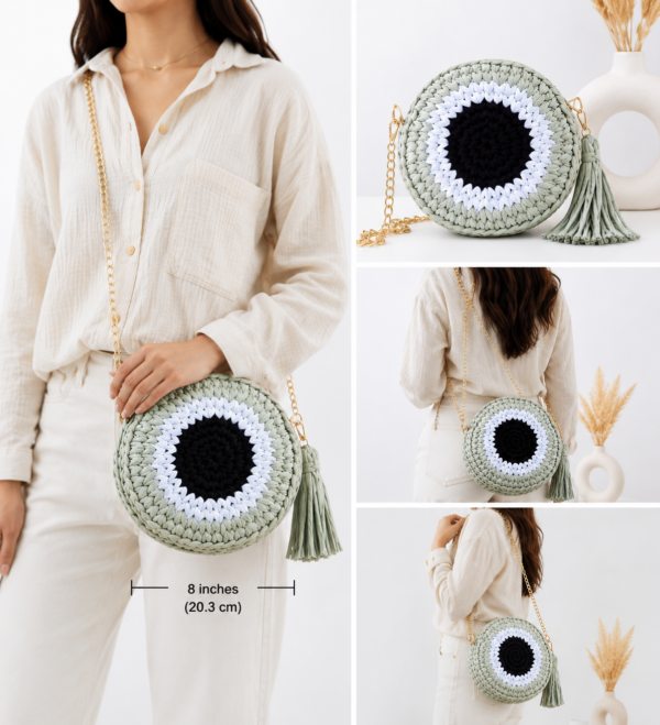 Round crossbody sling bag