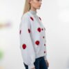 handknitted balloon sleeve cardigan